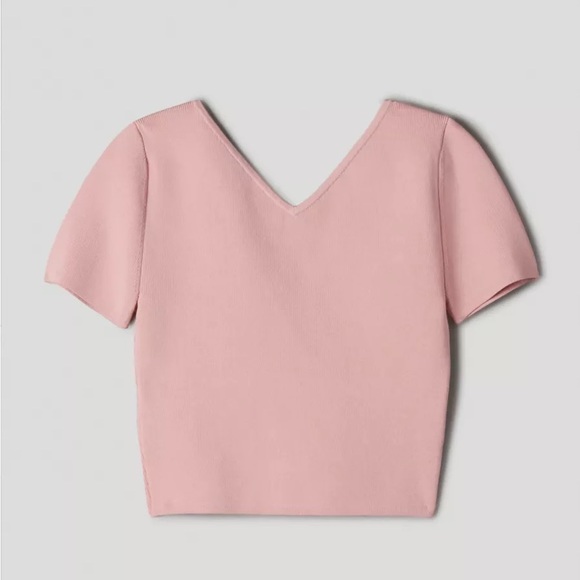 Aritzia White Wrap Crop Top - Picture 10 of 10